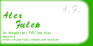 alex fulep business card